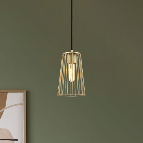 Liana 1 Light 6 inch Brushed Gold Pendant Ceiling Light